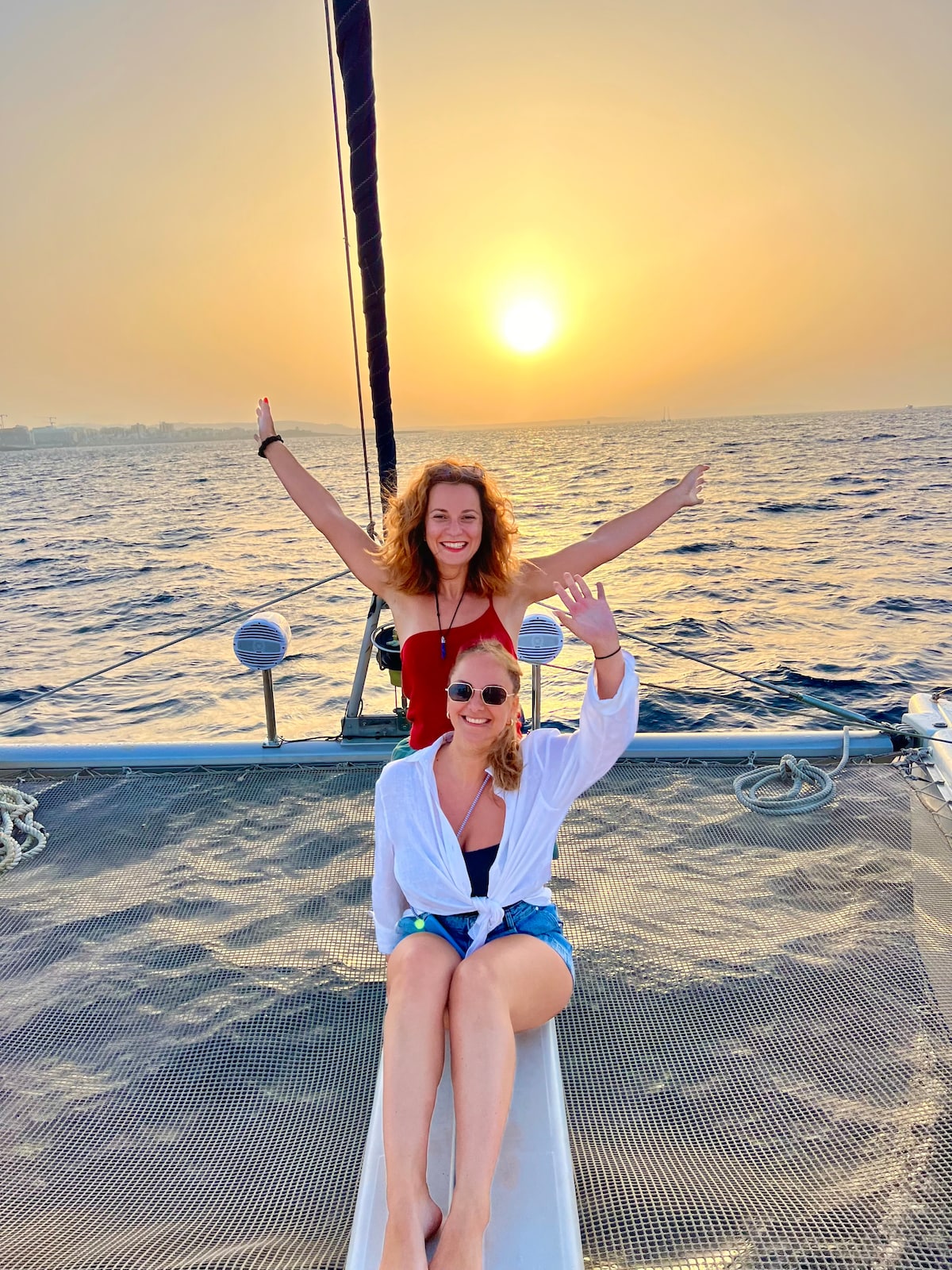 Sunset catamaran expedition with yoga class