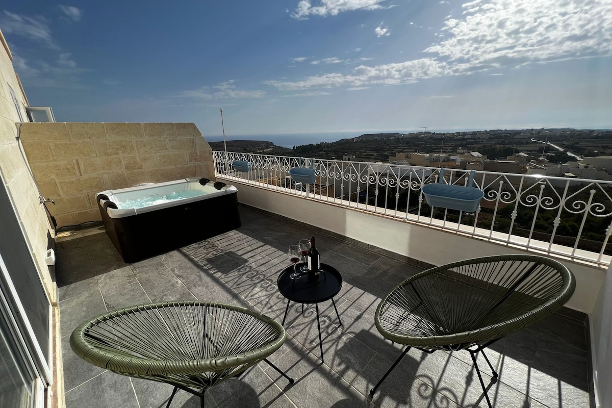 Penthouse Gozo - Widoki od Wschodu do Zachodu Słońca