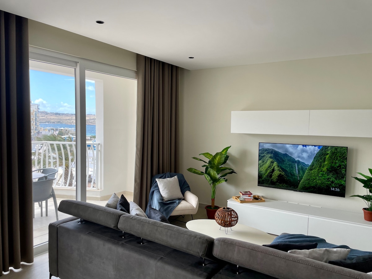 2BR Bugibba Seafront LUX Apartment