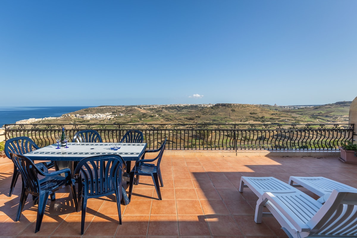 Penthouse na Gozo. Duży taras i wyjątkowy widok