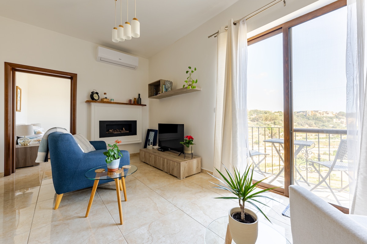 Jasny apartament w Munxar, Gozo