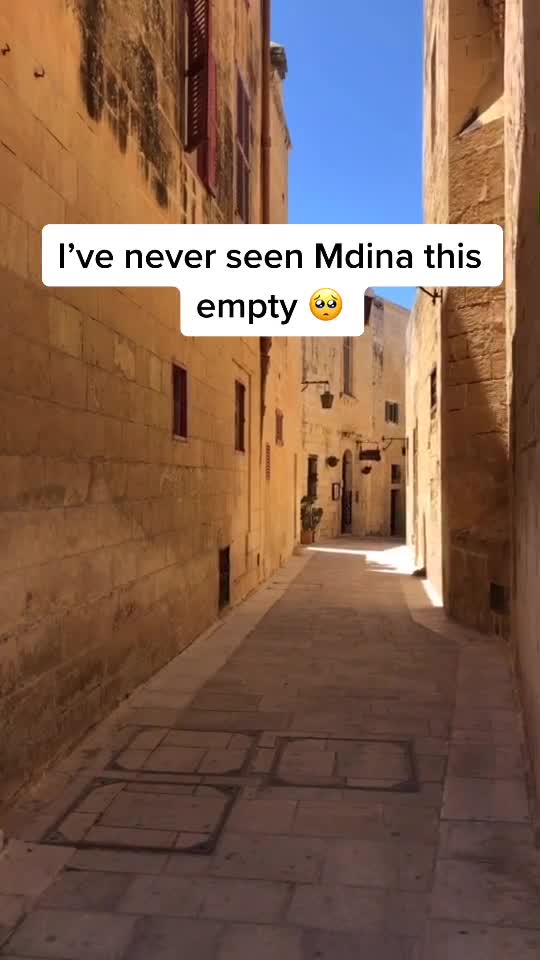 the beautiful silent city Mdina ❤️ #malta #mdina #covid #empty